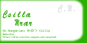 csilla mrar business card